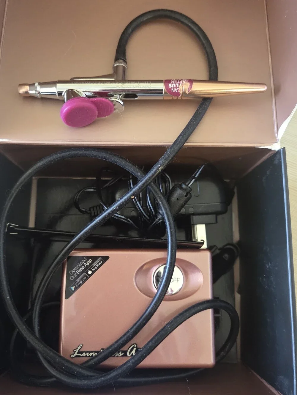 Luminess Rose Gold Airbrush System with ROSE Pink Accent